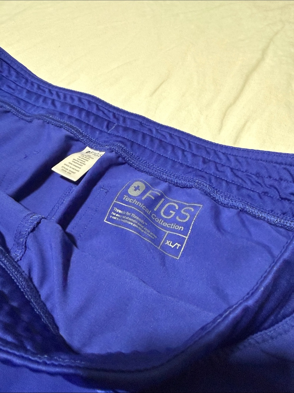 Figs Deep Royal Blue Scrubs, XL Casma Top, XLT Livingston Bottoms - Picture 5 of 8